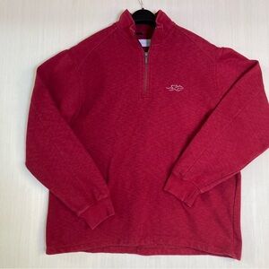 Embrace The Race Pullover Men's Shirt Sz L Red Pull Over Quarter Zip Long Sleeve